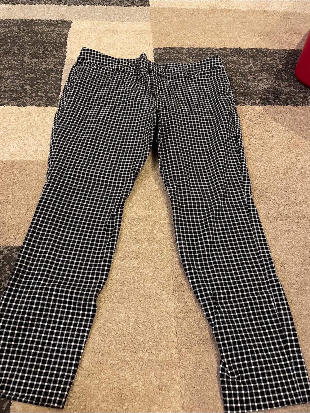 Women’s Black and White Check Pants